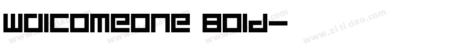 WalcomeOne Bold字体转换